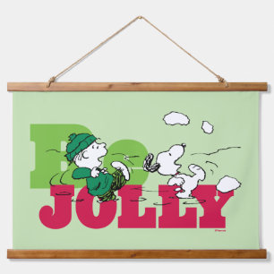 Peanuts   Linus & Snoopy Be Jolly Hanging Tapestry