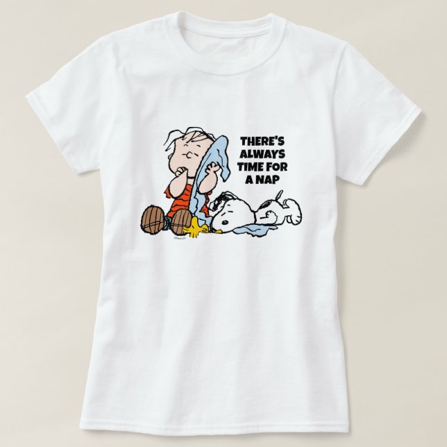 Peanuts | Linus, Snoopy & Woodstock Napping T-Shirt (Design Front)