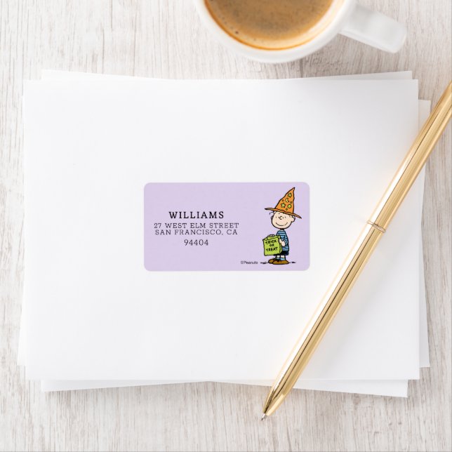 Peanuts Linus Wizard Trick Or Treat Label (Insitu)