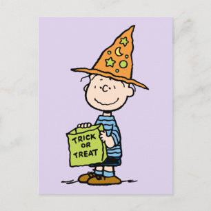 Peanuts Linus Wizard Trick Or Treat Postcard
