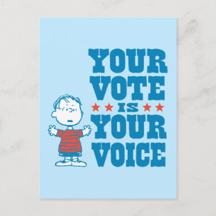 Peanuts Linus - Your Vote is Your Choice Postcard