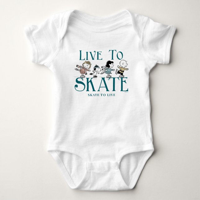 Peanuts | Live to Skate Baby Bodysuit (Front)