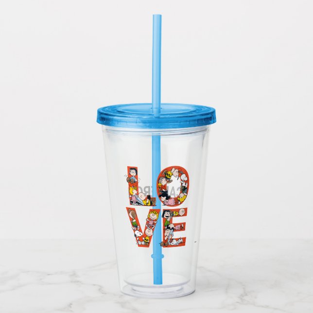 Peanuts - LOVE Acrylic Tumbler (Front)