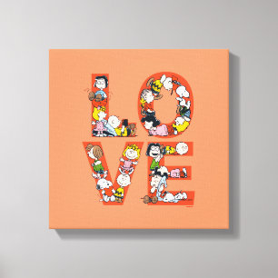 Peanuts - LOVE Canvas Print