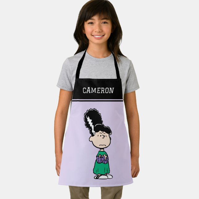 Peanuts Lucy Bride Of Frankenstein Halloween Apron (Insitu)