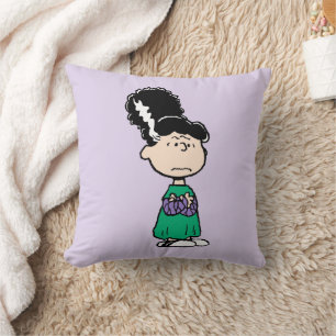 Peanuts Lucy Bride Of Frankenstein Halloween Cushion