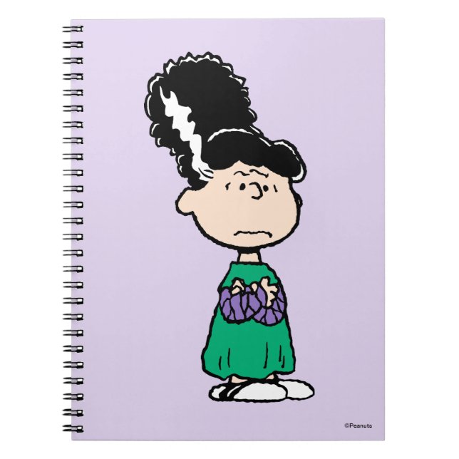 Peanuts Lucy Bride Of Frankenstein Halloween Notebook (Front)