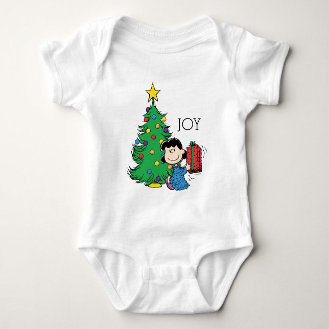 Peanuts | Lucy Christmas Tree Baby Bodysuit (Front)