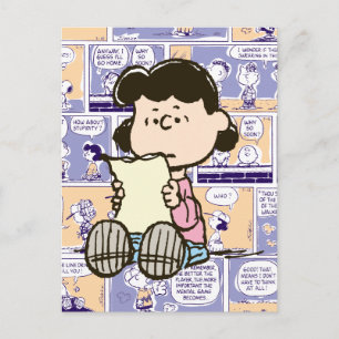 Peanuts   Lucy Comic Pattern Postcard