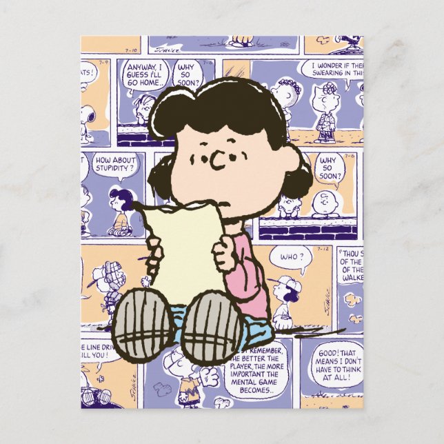 Peanuts | Lucy Comic Pattern Postcard (Front)