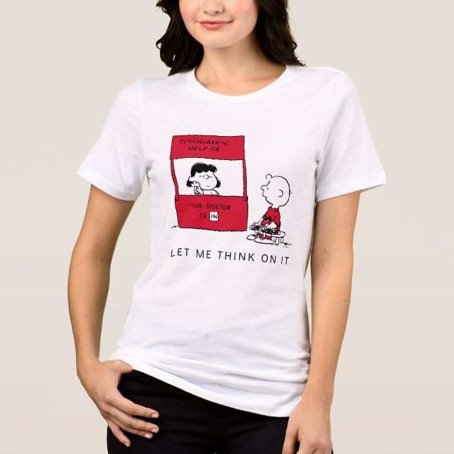 Peanuts | Lucy Gives Charlie Brown Advice Tri-Blend Shirt (Front)