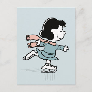 Peanuts   Lucy On Ice Postcard