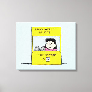 Peanuts   Lucy & the Doctor Is In Canvas Print
