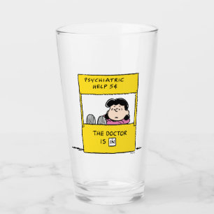 Peanuts Lucy & the Doctor Is In Glass