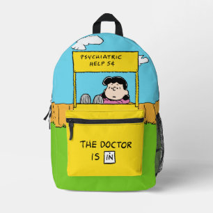 Peanuts   Lucy & the Doctor Is In Printed Backpack