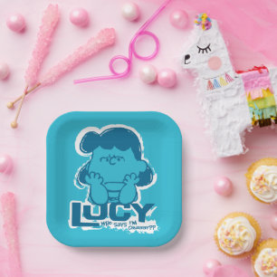 Peanuts   Lucy Who Says I'm Crabby?? Paper Plate