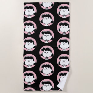 Peanuts   Lucy's Faces Beach Towel