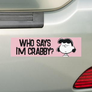 Peanuts   Lucy's Faces Bumper Sticker