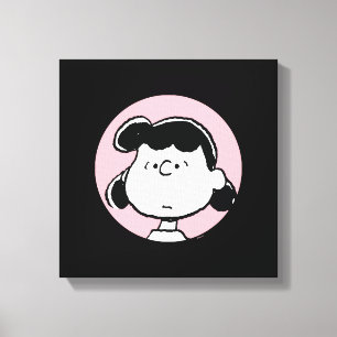 Peanuts   Lucy's Faces Canvas Print