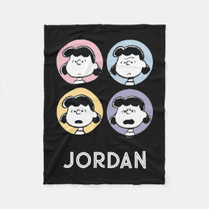 Peanuts   Lucy's Faces Fleece Blanket