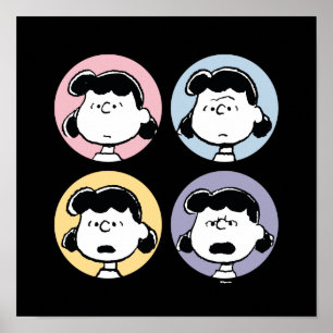 Peanuts   Lucy's Faces Poster