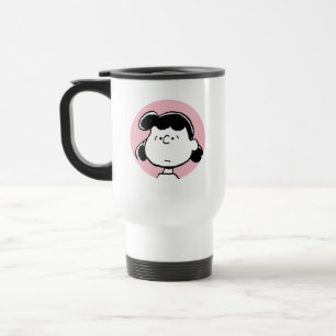 Peanuts   Lucy's Faces Travel Mug