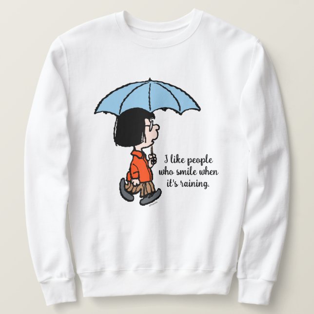 Peanuts | Marcie Under the Umbrella Sweatshirt (Design Front)