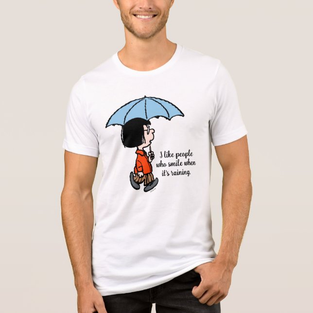 Peanuts | Marcie Under the Umbrella Tri-Blend Shirt (Front)