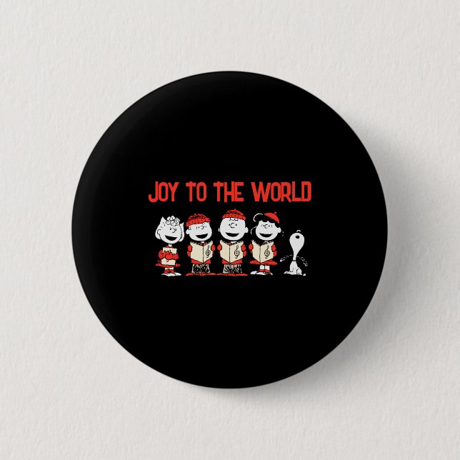 Peanuts Merry Christmas Holiday Choir _1  6 Cm Round Badge (Front)