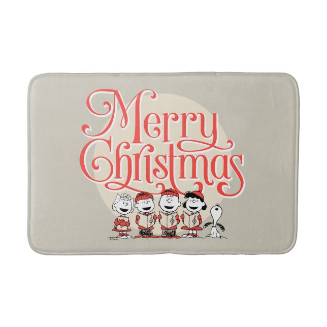 Peanuts | Merry Christmas Holiday Choir Bath Mat (Front)