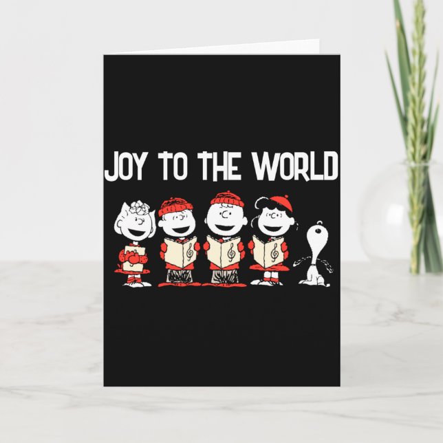 Peanuts Merry Christmas Holiday Choir  Card (Front)