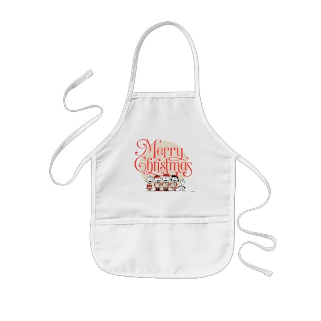 Peanuts | Merry Christmas Holiday Choir Kids Apron (Front)
