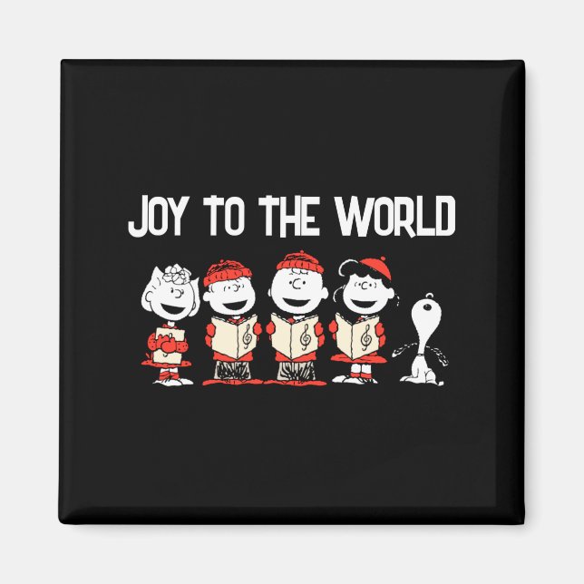 Peanuts Merry Christmas Holiday Choir  Magnet (Front)