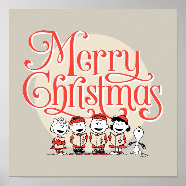 Peanuts | Merry Christmas Holiday Choir Poster (Front)