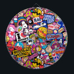 Peanuts | Mixtape Patch Pattern Dartboard<br><div class="desc">Check out this fun design featuring The Peanuts Gang in cute patches.</div>