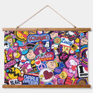 Peanuts   Mixtape Patch Pattern Hanging Tapestry