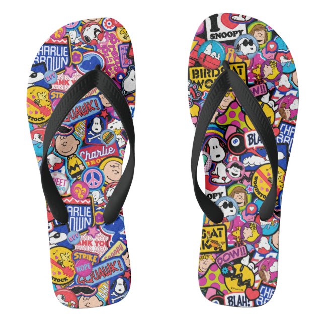 Peanuts | Mixtape Patch Pattern Jandals (Footbed)