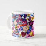 Peanuts | Mixtape Patch Pattern Large Coffee Mug<br><div class="desc">Check out this fun design featuring The Peanuts Gang in cute patches.</div>