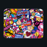 Peanuts | Mixtape Patch Pattern Magnet<br><div class="desc">Check out this fun design featuring The Peanuts Gang in cute patches.</div>