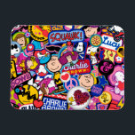 Peanuts | Mixtape Patch Pattern Magnet<br><div class="desc">Check out this fun design featuring The Peanuts Gang in cute patches.</div>