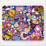 Peanuts | Mixtape Patch Pattern Mouse Pad<br><div class="desc">Check out this fun design featuring The Peanuts Gang in cute patches.</div>