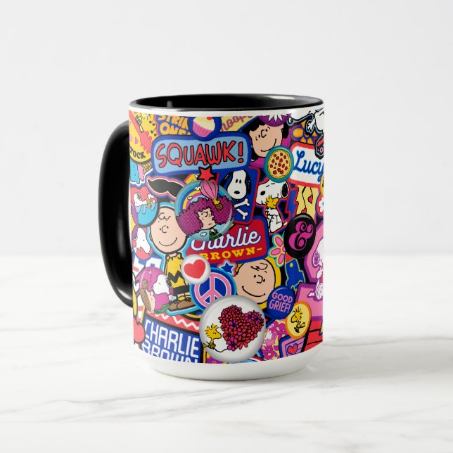 Peanuts | Mixtape Patch Pattern Mug (Front Left)