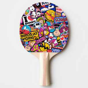 Peanuts   Mixtape Patch Pattern Ping Pong Paddle