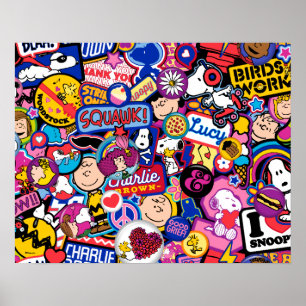 Peanuts   Mixtape Patch Pattern Poster