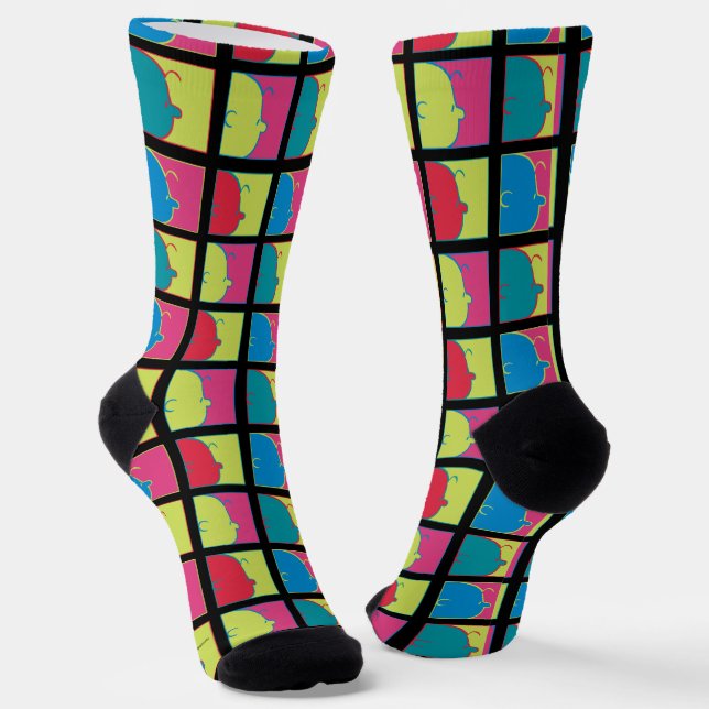Peanuts | Modern Pop Art Charlie Brown Socks (Angled)