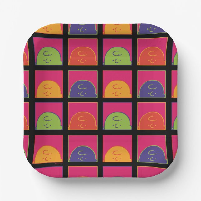 Peanuts | Modern Pop Art It's Charlie Brown Paper Plate (Front)