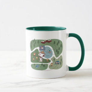 Peanuts   Nestled in the Mountains Campsite Mug