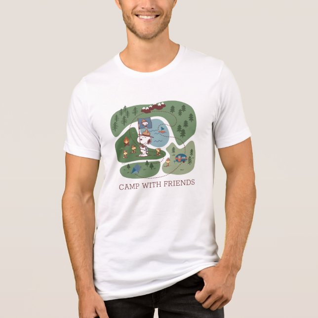 Peanuts | Nestled in the Mountains Campsite Tri-Blend Shirt (Front)