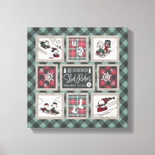 Peanuts   Old Fashioned Sleigh Rides Pattern Canvas Print