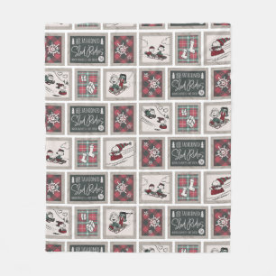 Peanuts   Old Fashioned Sleigh Rides Pattern Fleece Blanket